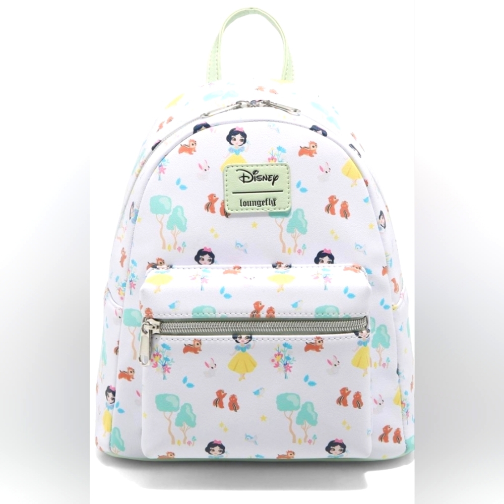 Loungefly Disney Snow White Mini Backpack Chibi Forest Friends White